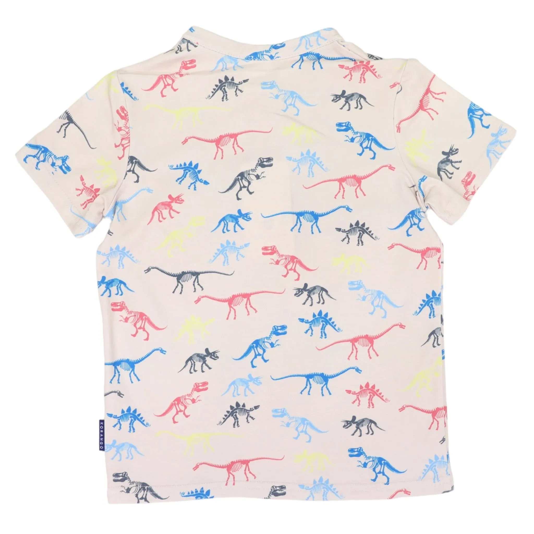 Korango Dino Fossil Henley Tee - Tapioca