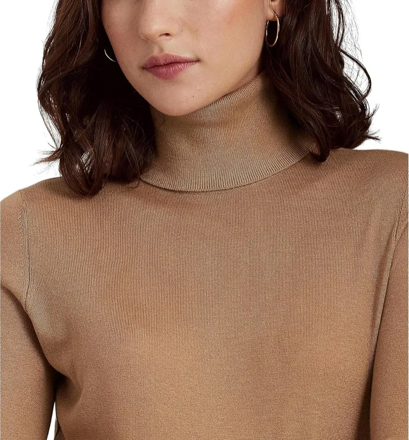 Lauren Ralph Lauren Silk-Blend Turtleneck