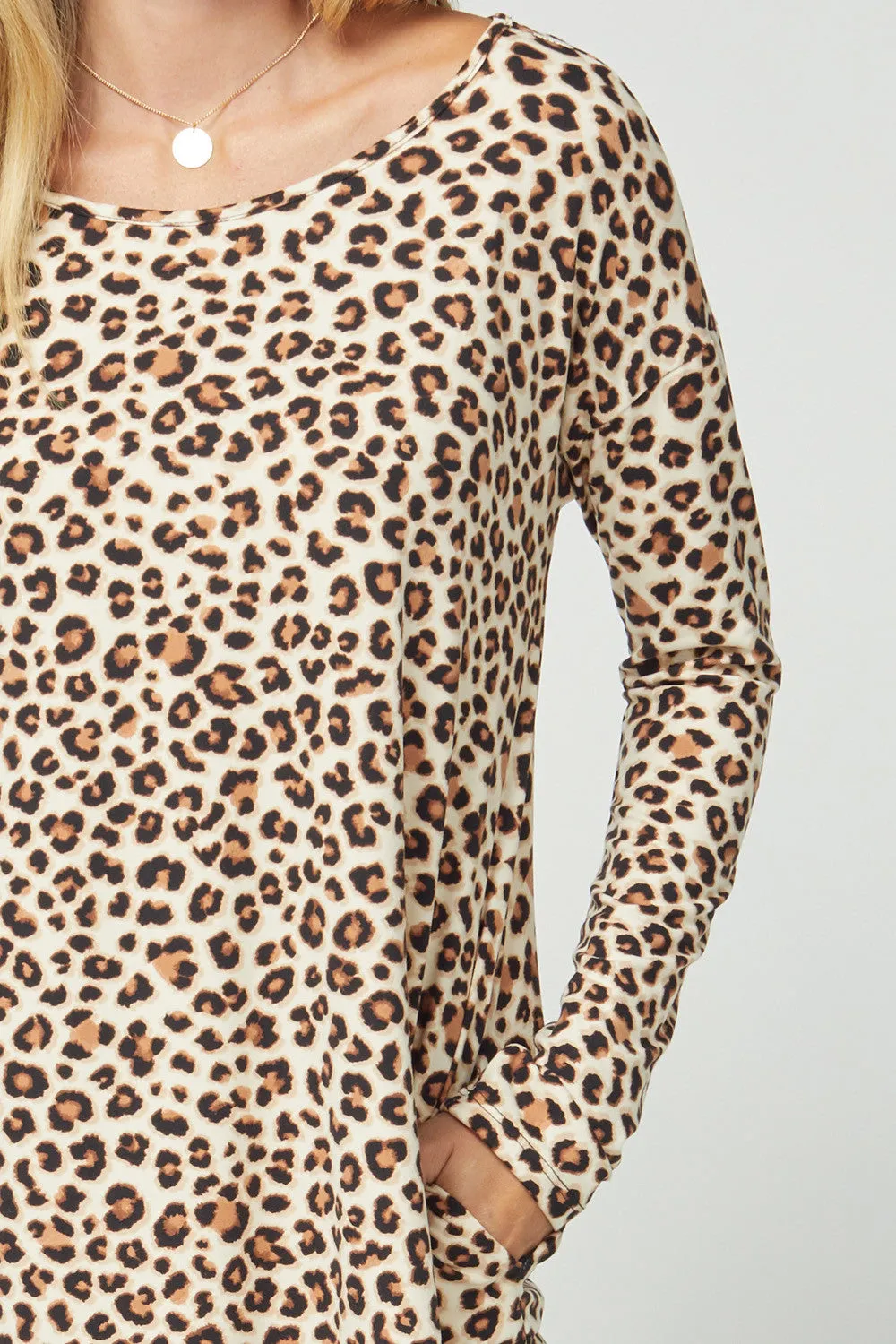 Leopard Pocket Midi Dress