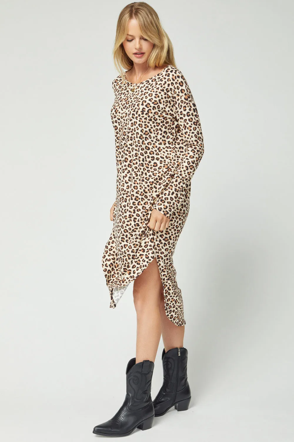 Leopard Pocket Midi Dress