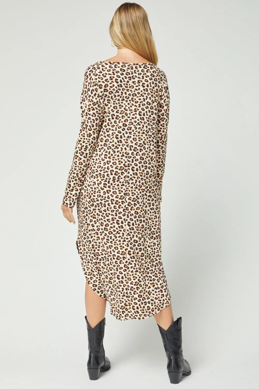 Leopard Pocket Midi Dress