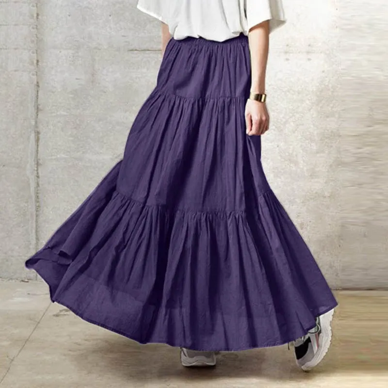 Long Ruffle Maxi Skirt