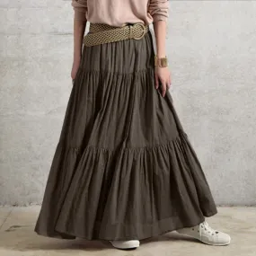 Long Ruffle Maxi Skirt