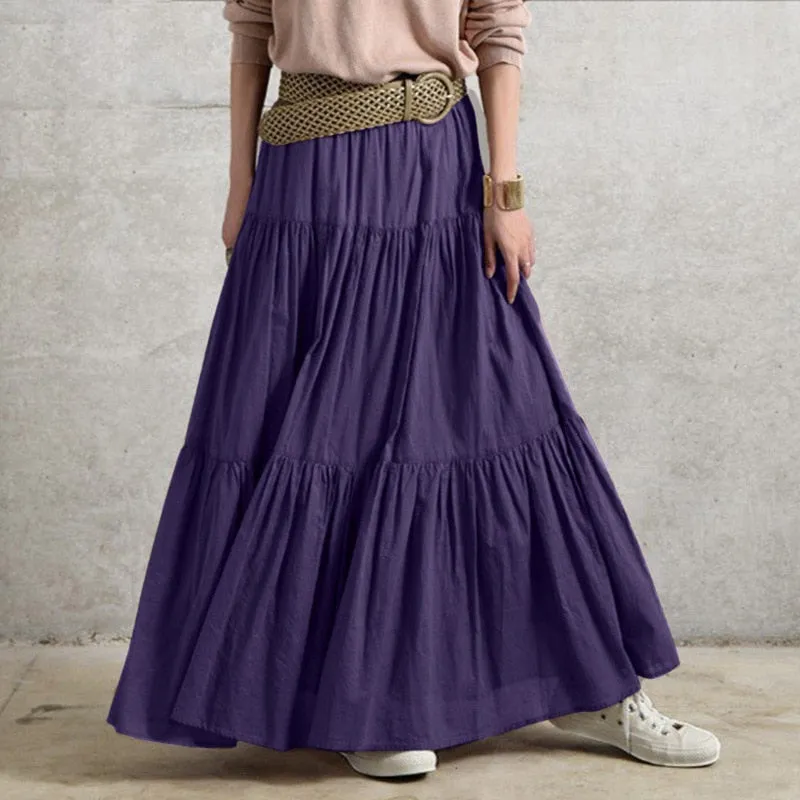 Long Ruffle Maxi Skirt