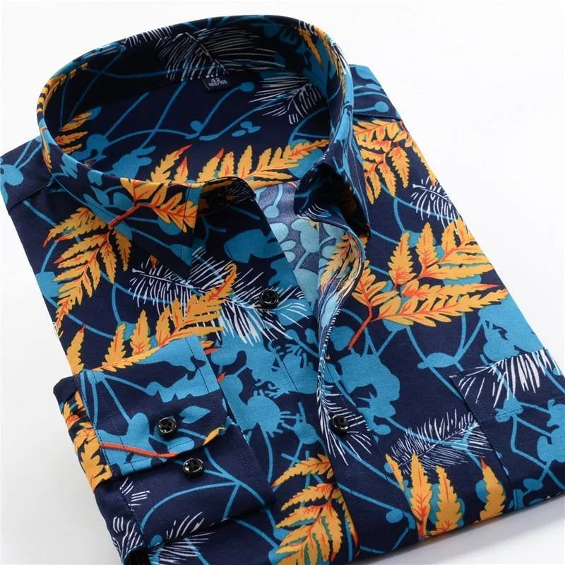 Loose Long-sleeved Hawaii Shirt