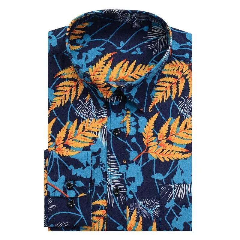 Loose Long-sleeved Hawaii Shirt