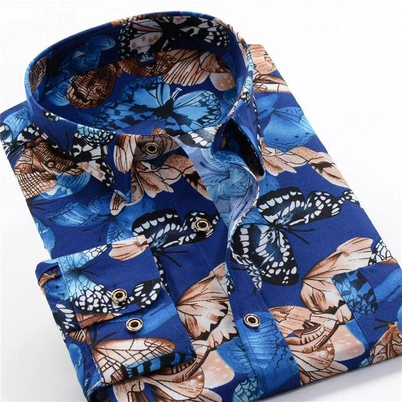 Loose Long-sleeved Hawaii Shirt