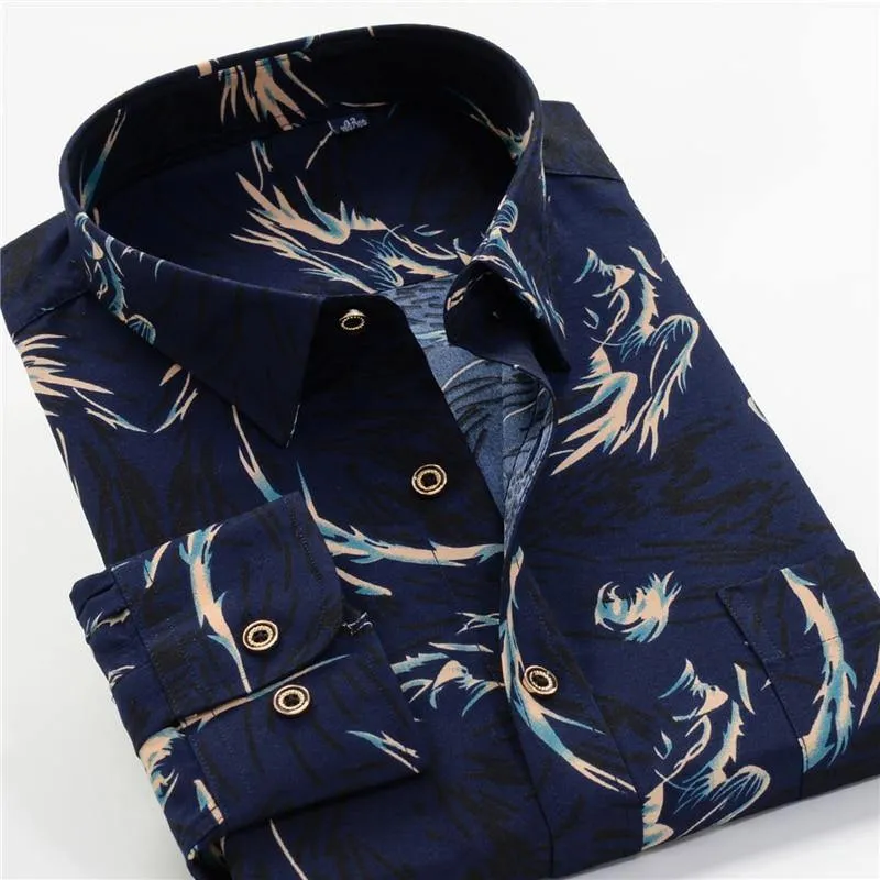 Loose Long-sleeved Hawaii Shirt