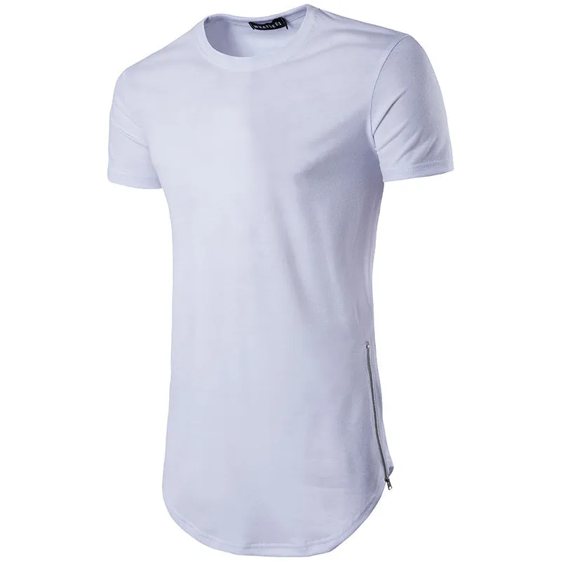 Men Crewneck Short Sleeves Long T-Shirt