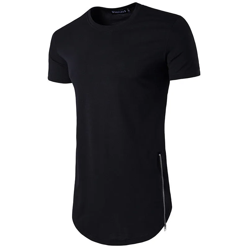 Men Crewneck Short Sleeves Long T-Shirt