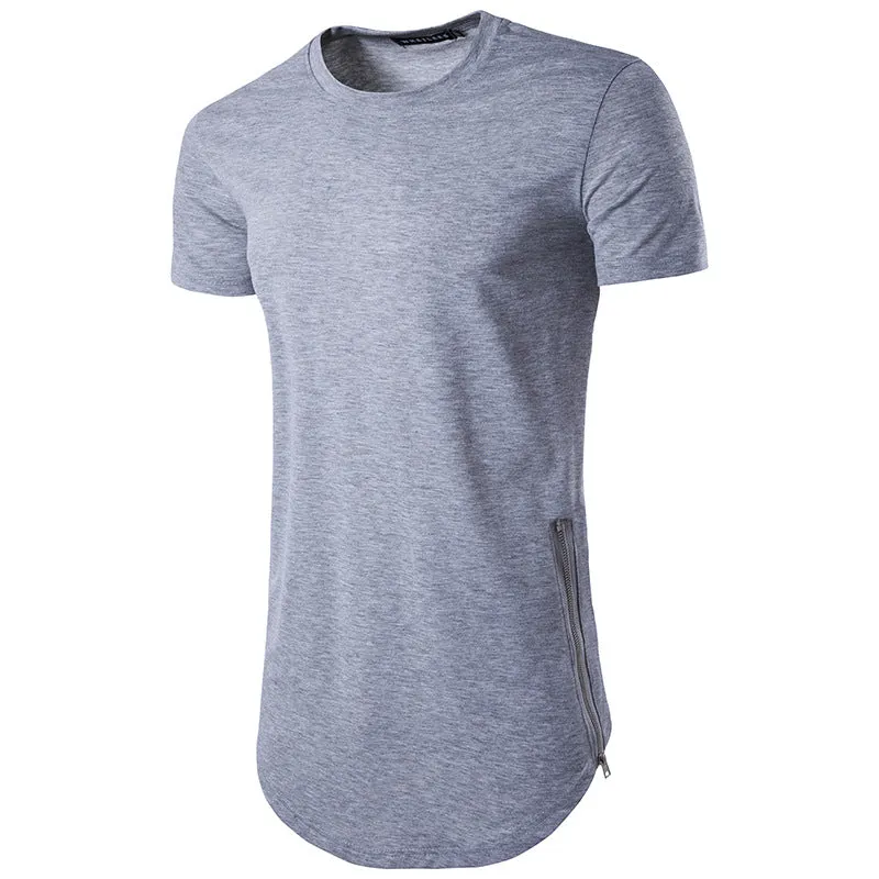 Men Crewneck Short Sleeves Long T-Shirt