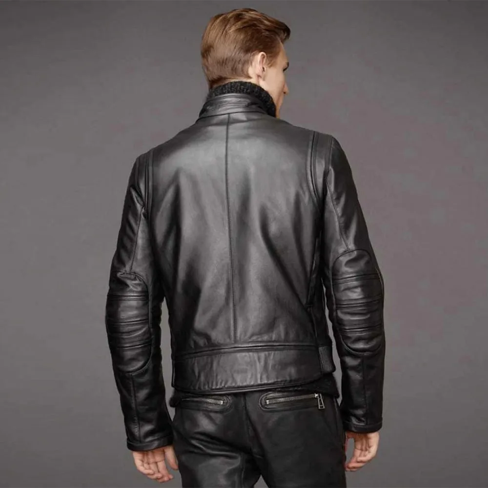 Men's Cafe Racer Leather Jacket - Marcus