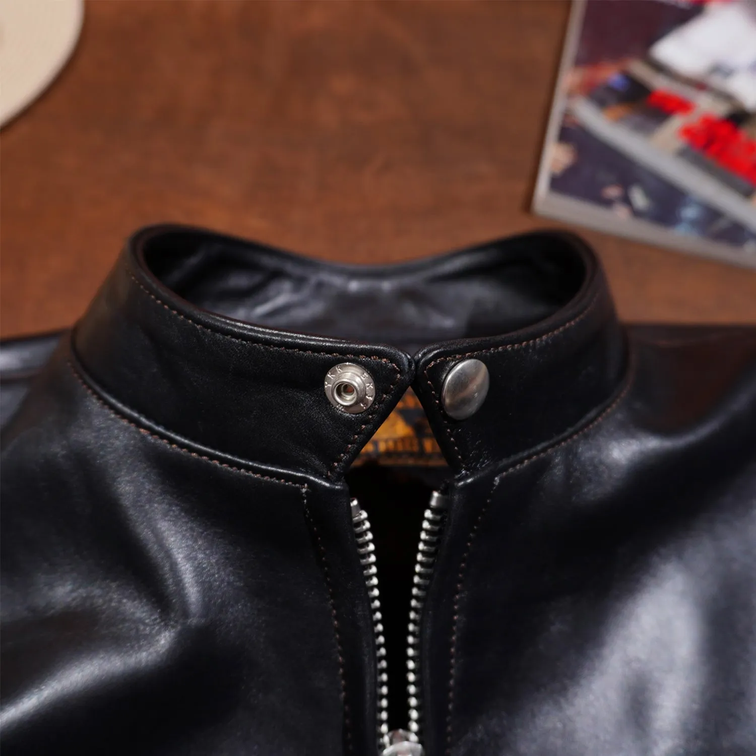 Men's J-100 Biker Jacket Cowhide