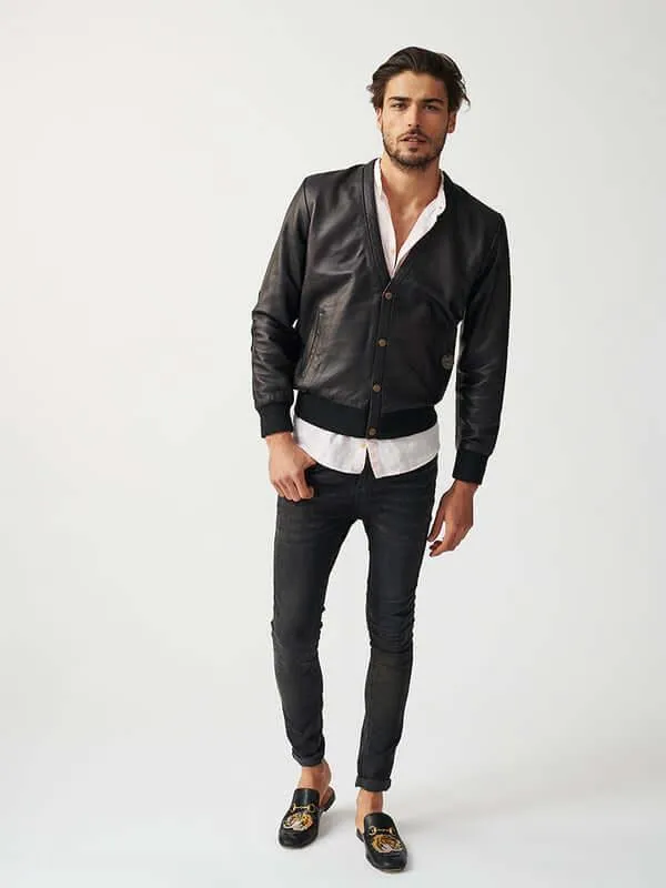 Mens Londoner Cardi Leather Jacket