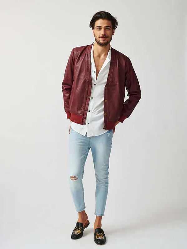 Mens Londoner Cardi Leather Jacket