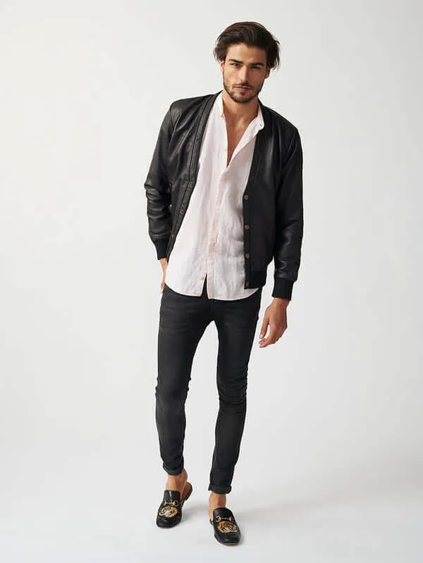 Mens Londoner Cardi Leather Jacket