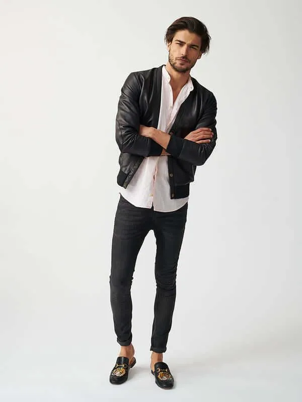 Mens Londoner Cardi Leather Jacket