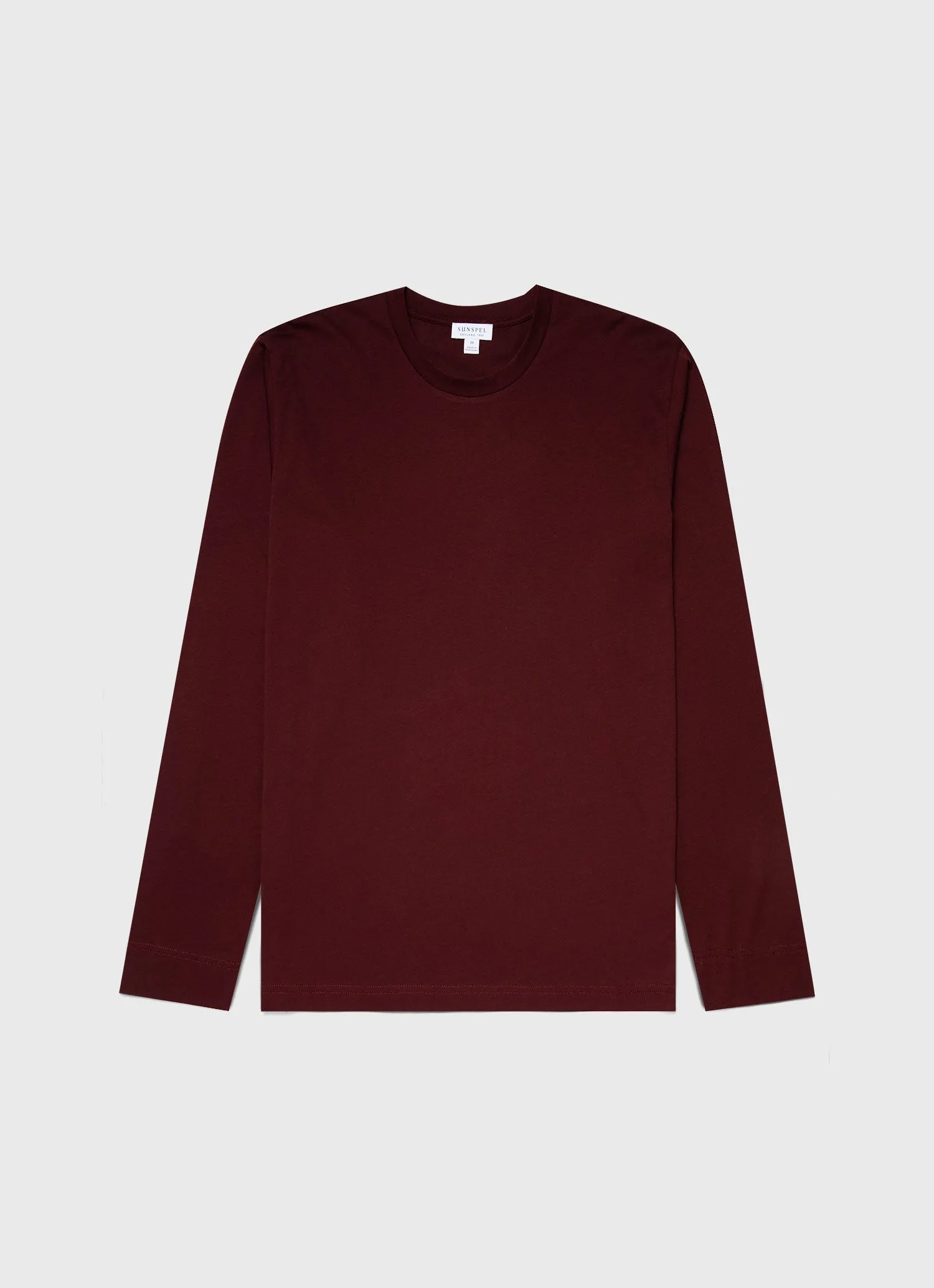 Men's Long Sleeve Riviera Midweight T-shirt in Maroon