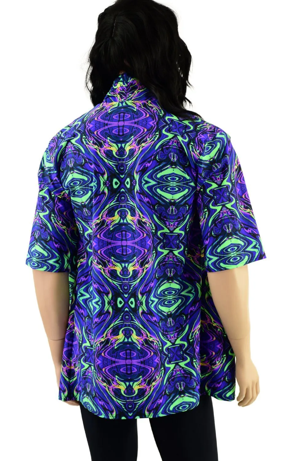 Mens Open Front Nomad Shirt in Neon Melt (Unisex)