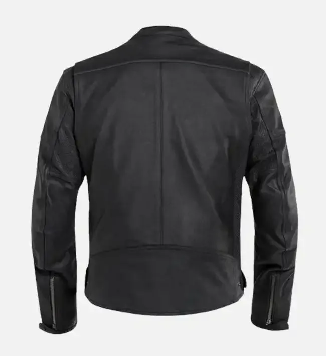 Men's Stylish Slim Fit Black Leather Jacket