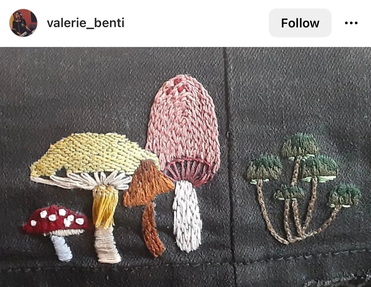 Mushroom Embroidery Pattern - Stick and Stitch Embroidery