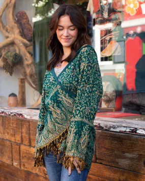 Mystical Gaia Wrap Jacket Turquoise