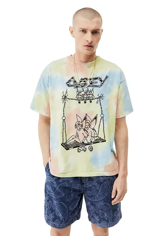 Obey maglietta manica corta da uomo Cast Out Heavyweight Blotch Tie Dye Tee 163132611 colori vari