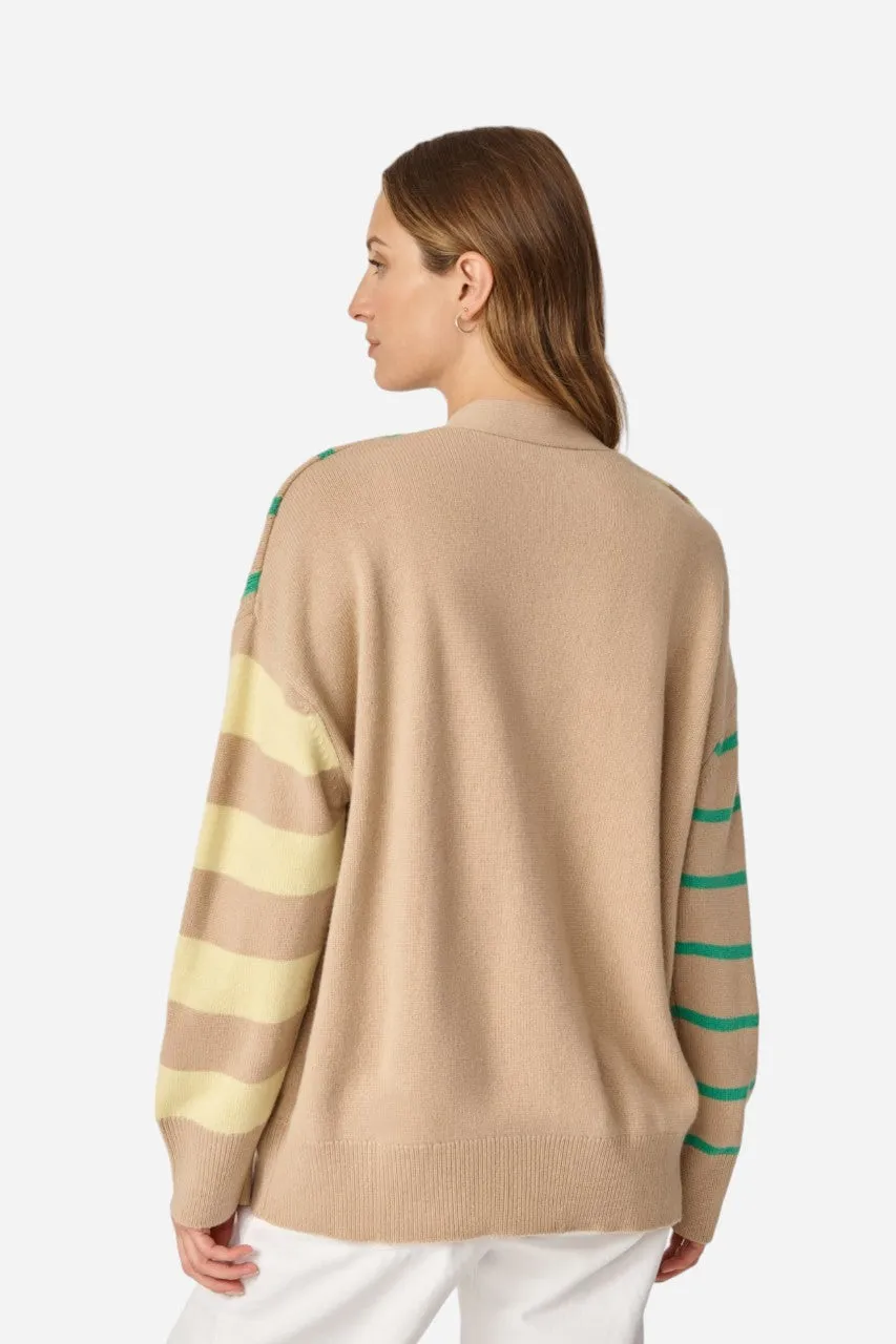 Oncept Whitney Cardigan Oak Stripe