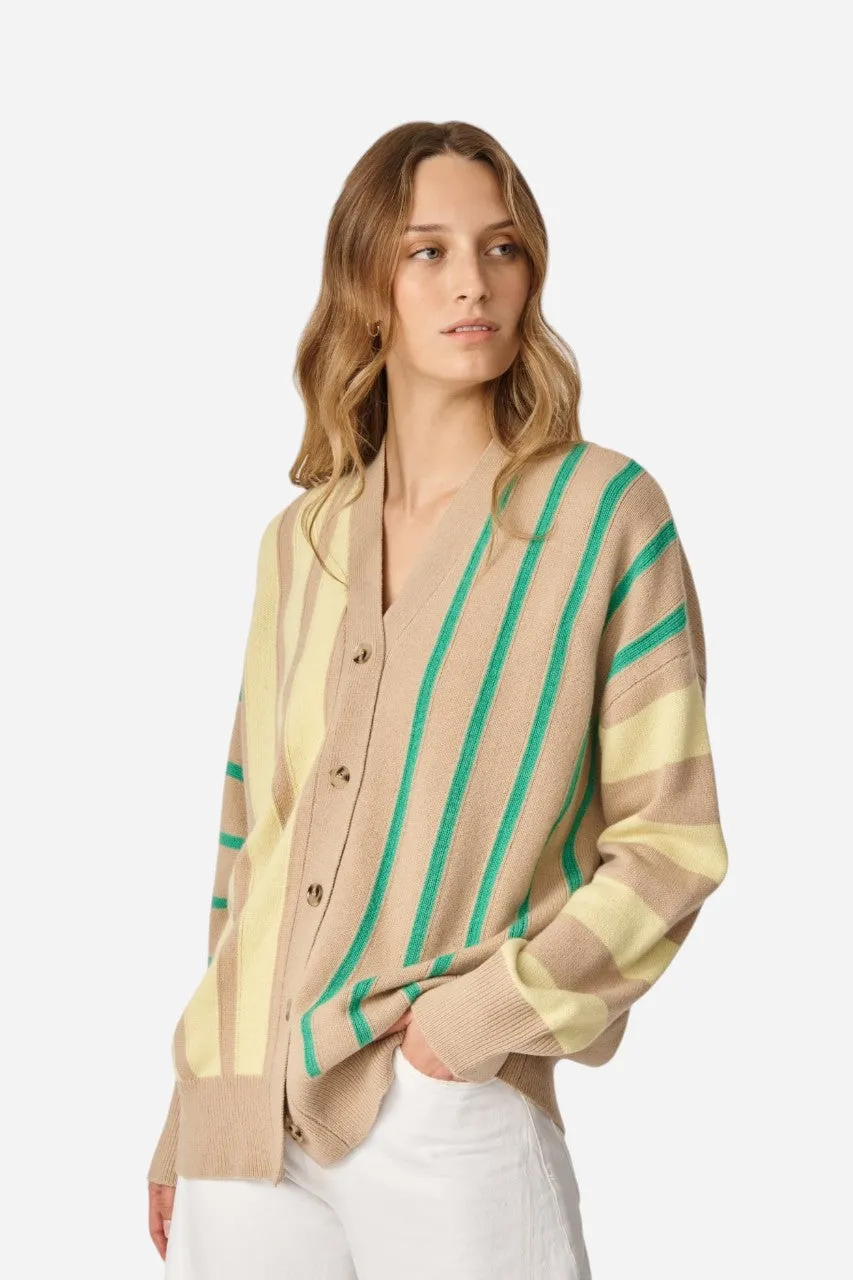 Oncept Whitney Cardigan Oak Stripe