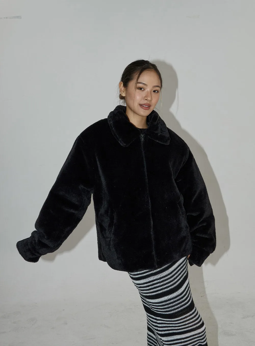 Oversized Faux Fur Jacket CD23