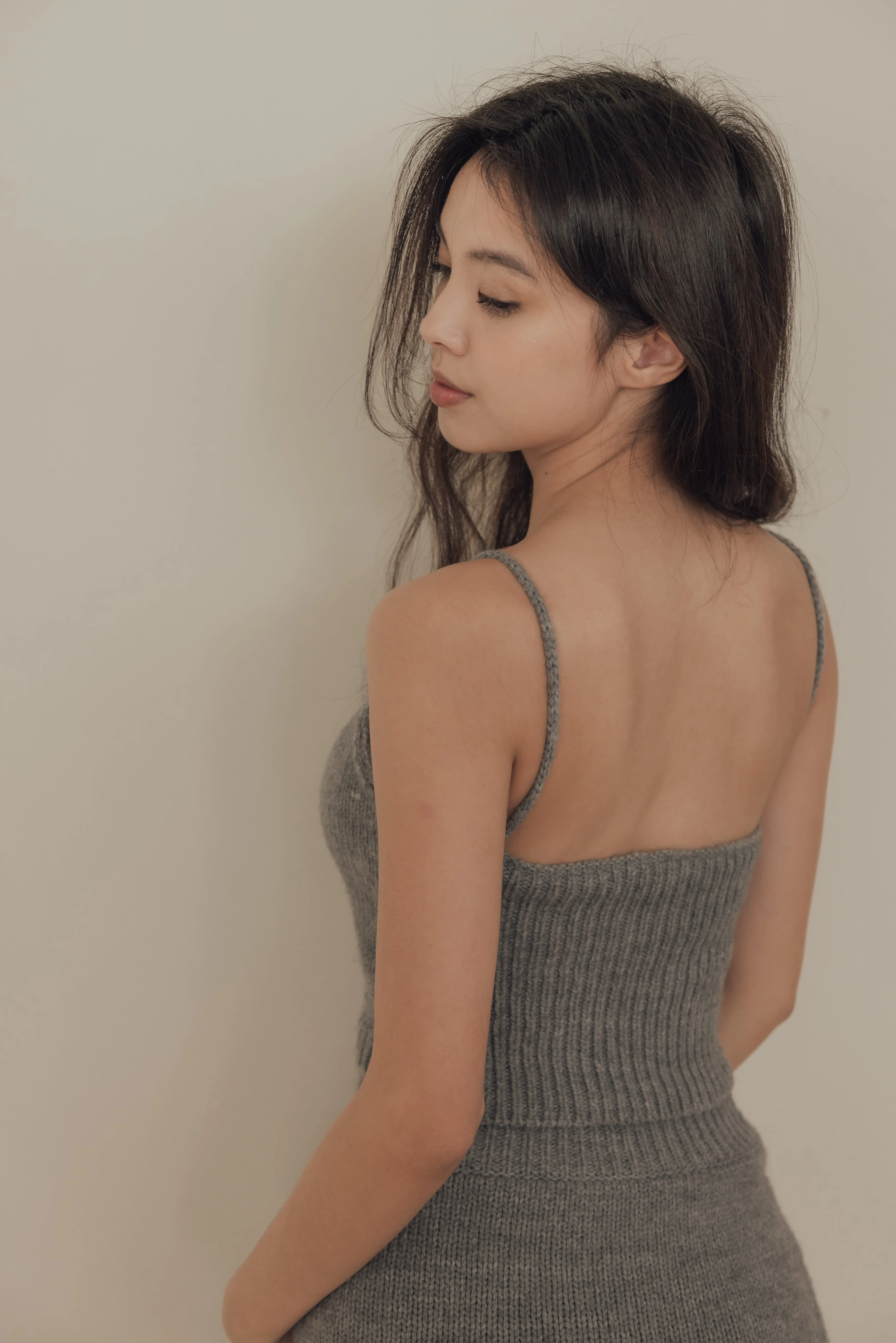 Push Up Knit V-Neck Bra Top (粗針V領)