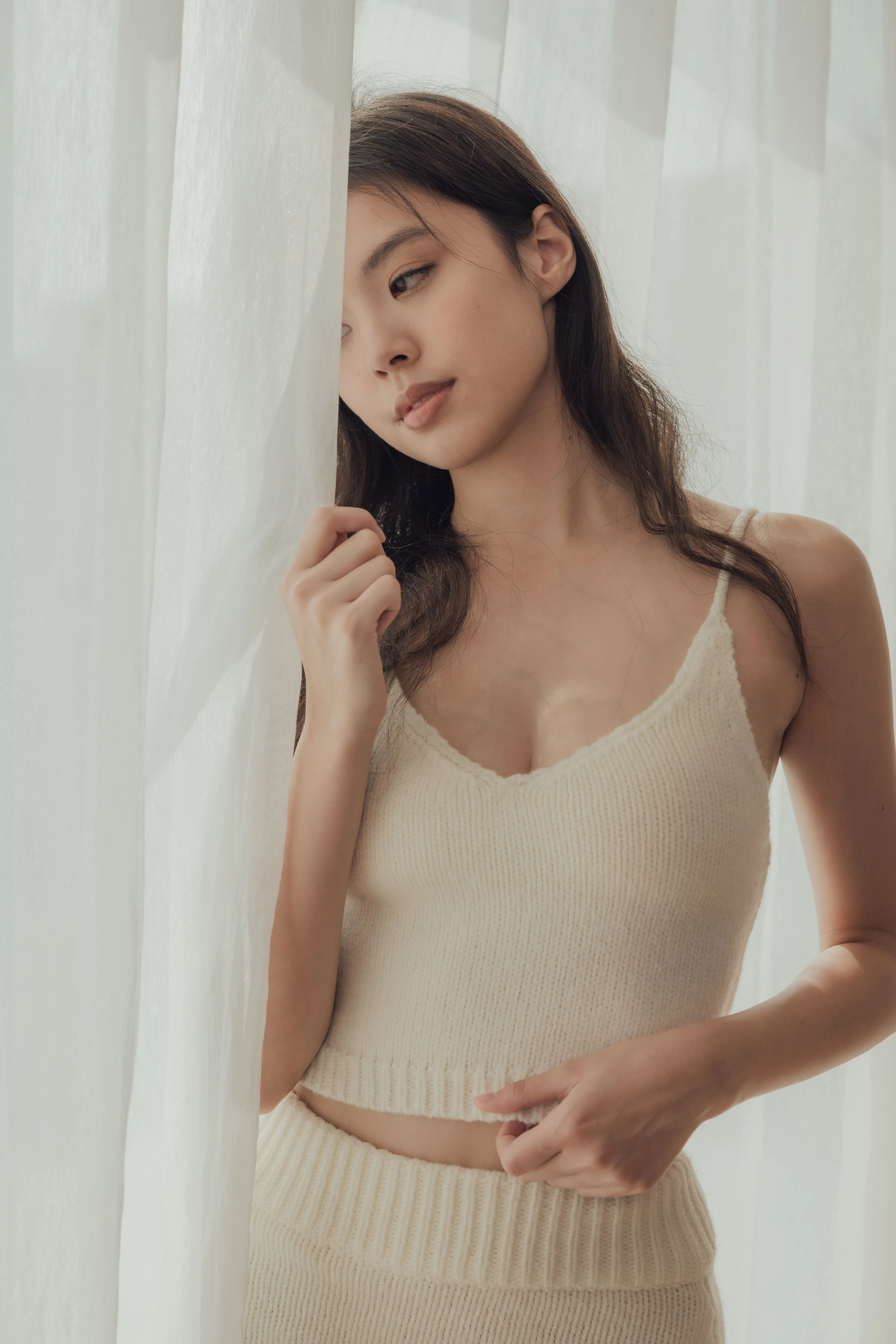 Push Up Knit V-Neck Bra Top (粗針V領)