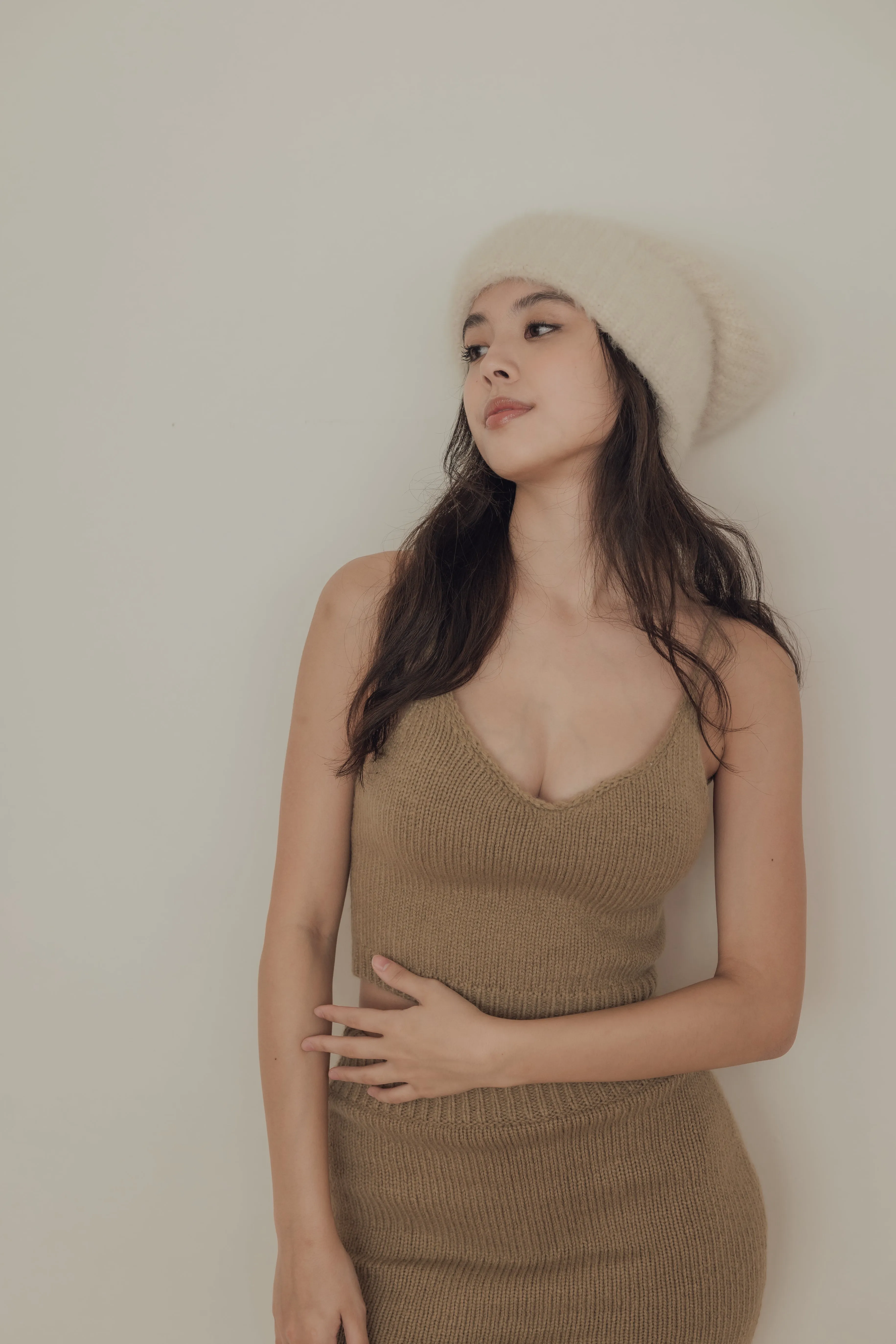 Push Up Knit V-Neck Bra Top (粗針V領)