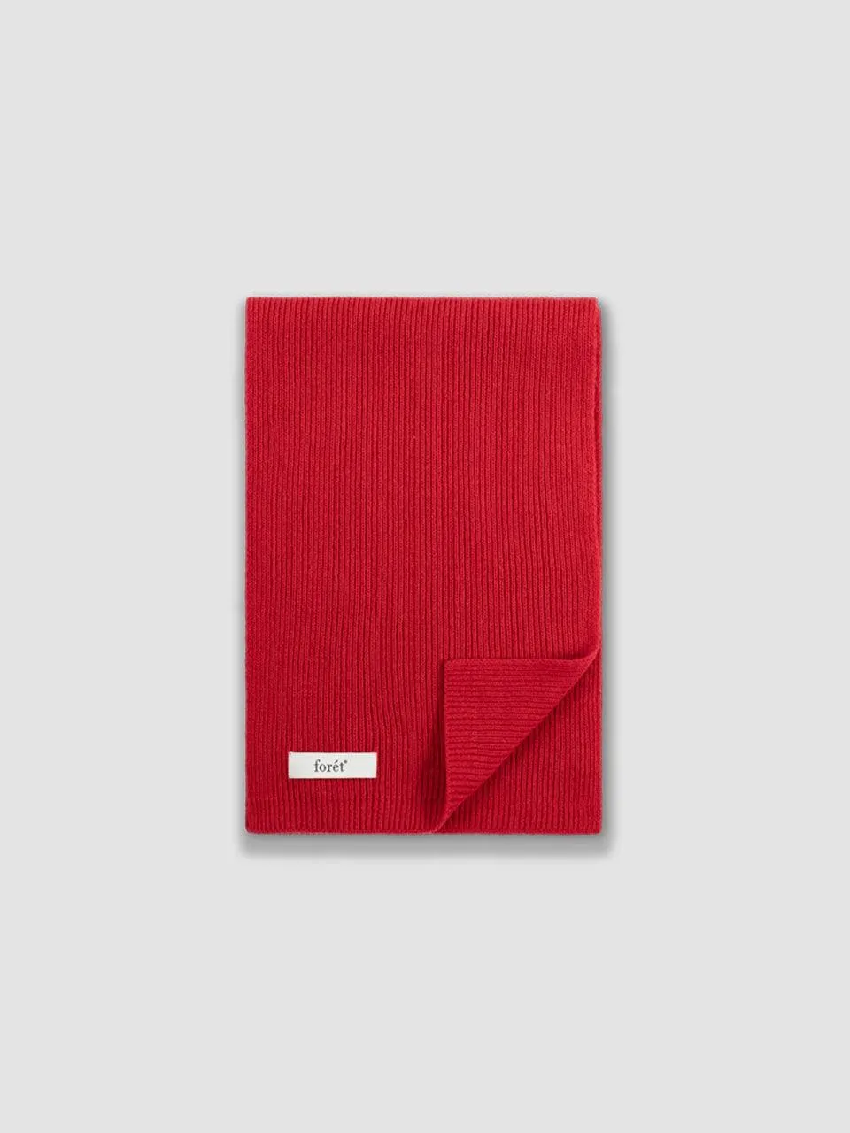 Relax Rib Scarf - Red