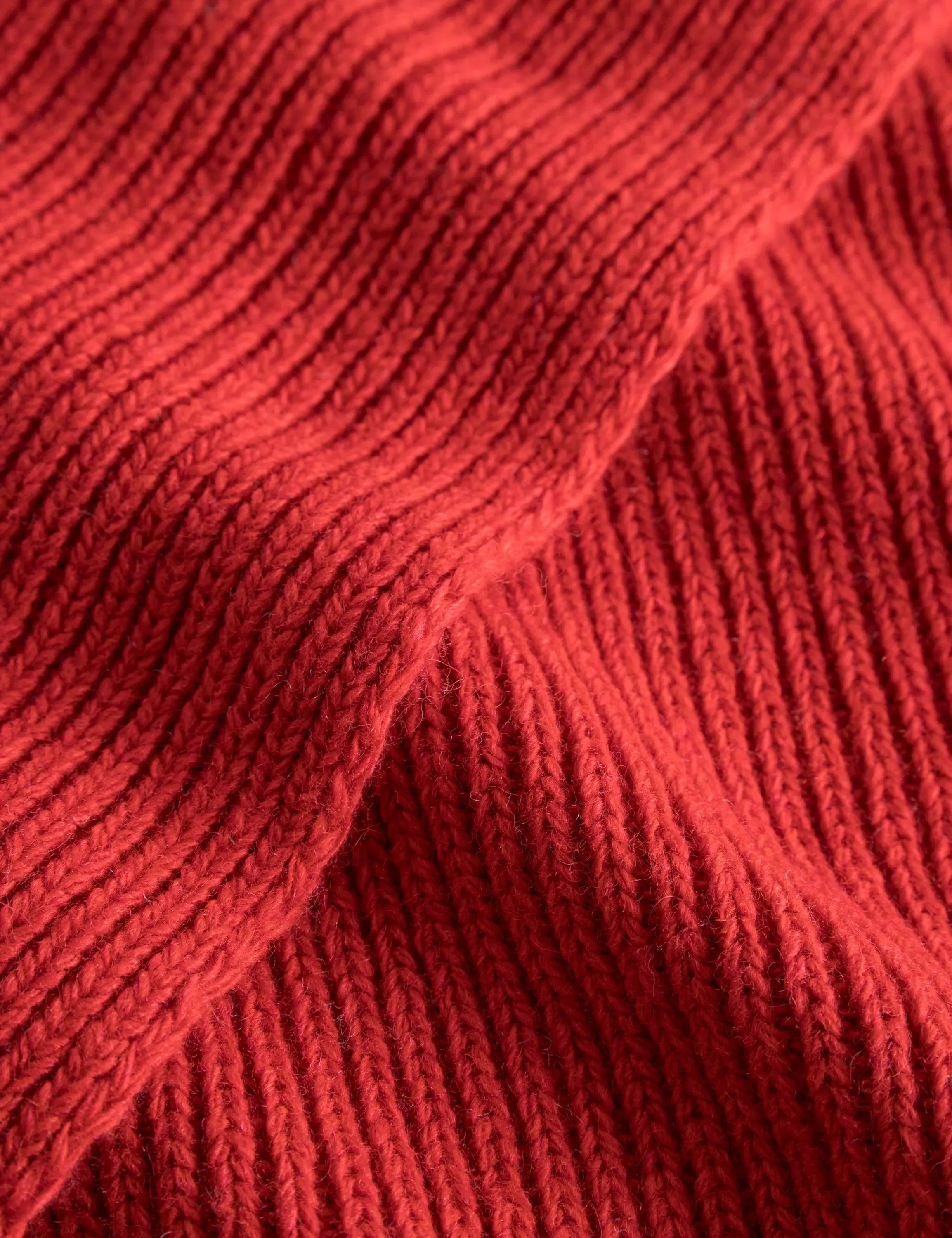 Relax Rib Scarf - Red