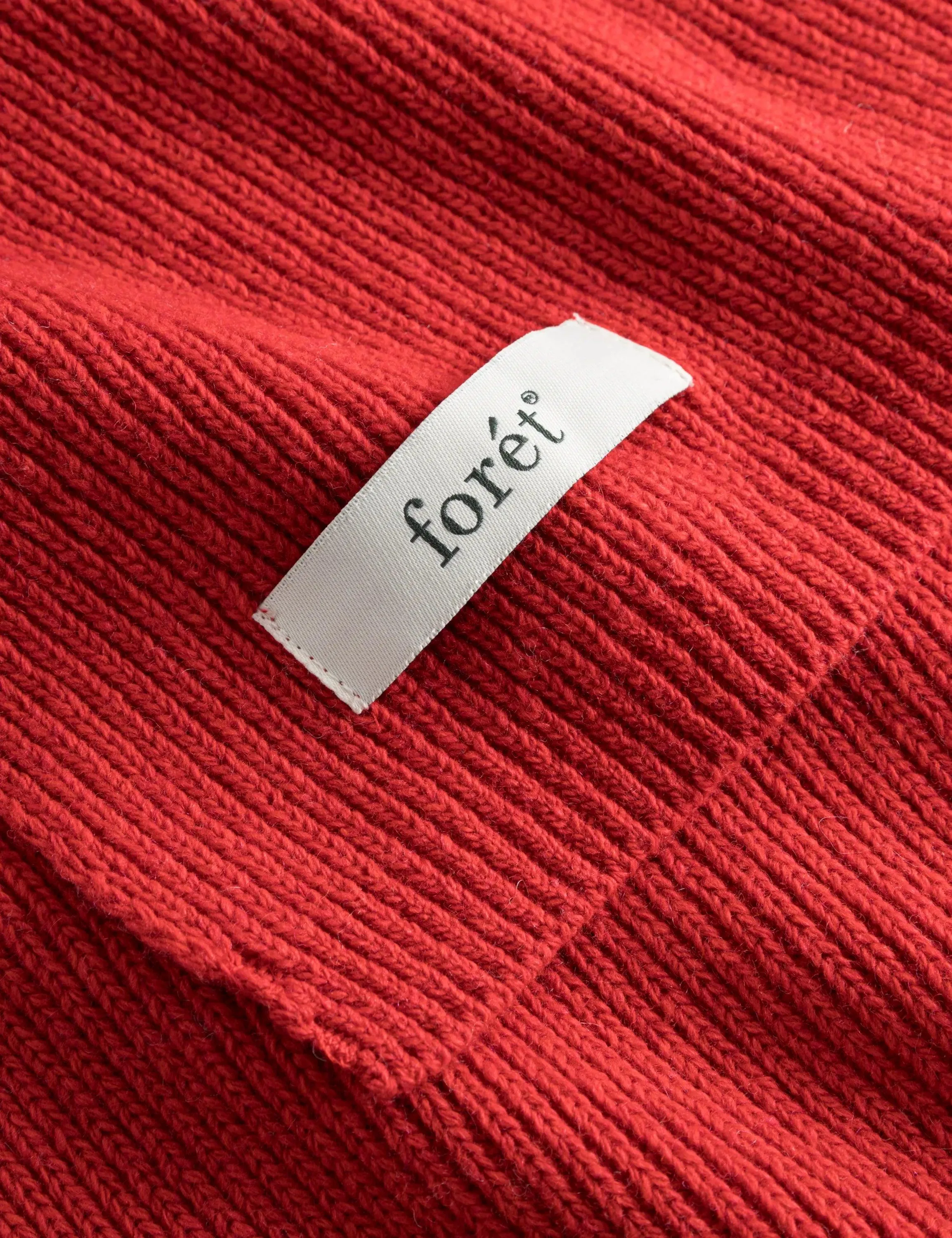 Relax Rib Scarf - Red