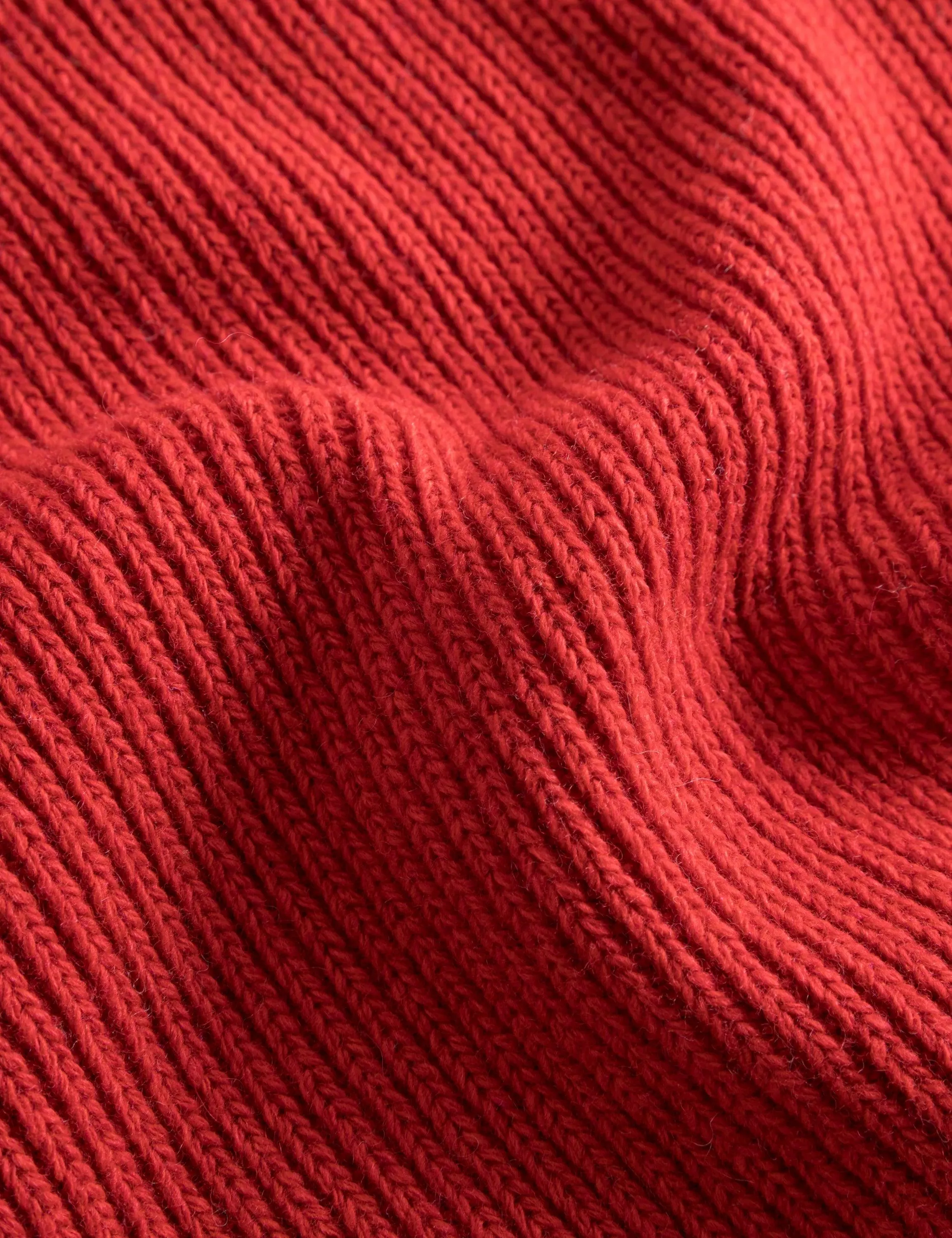 Relax Rib Scarf - Red