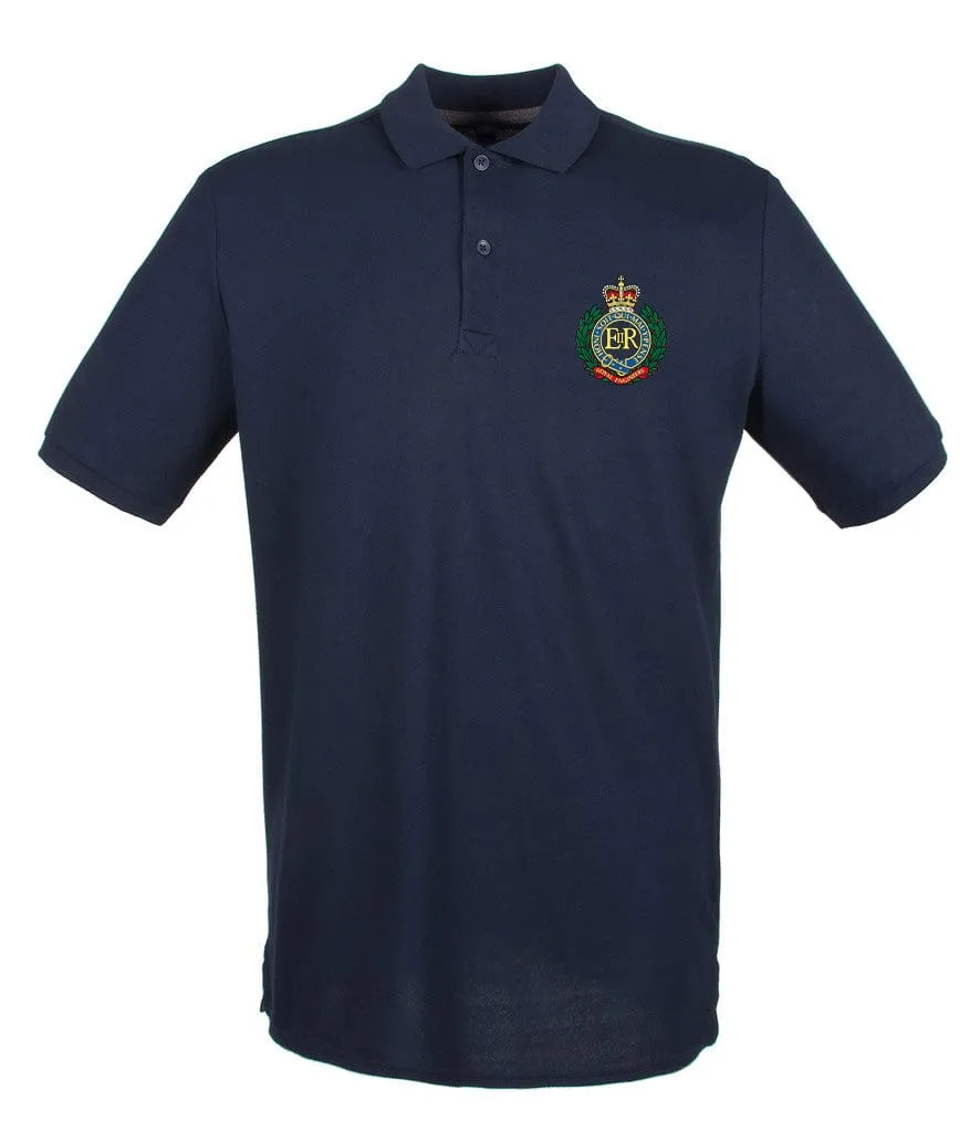 Royal Engineers Embroidered Pique Polo Shirt