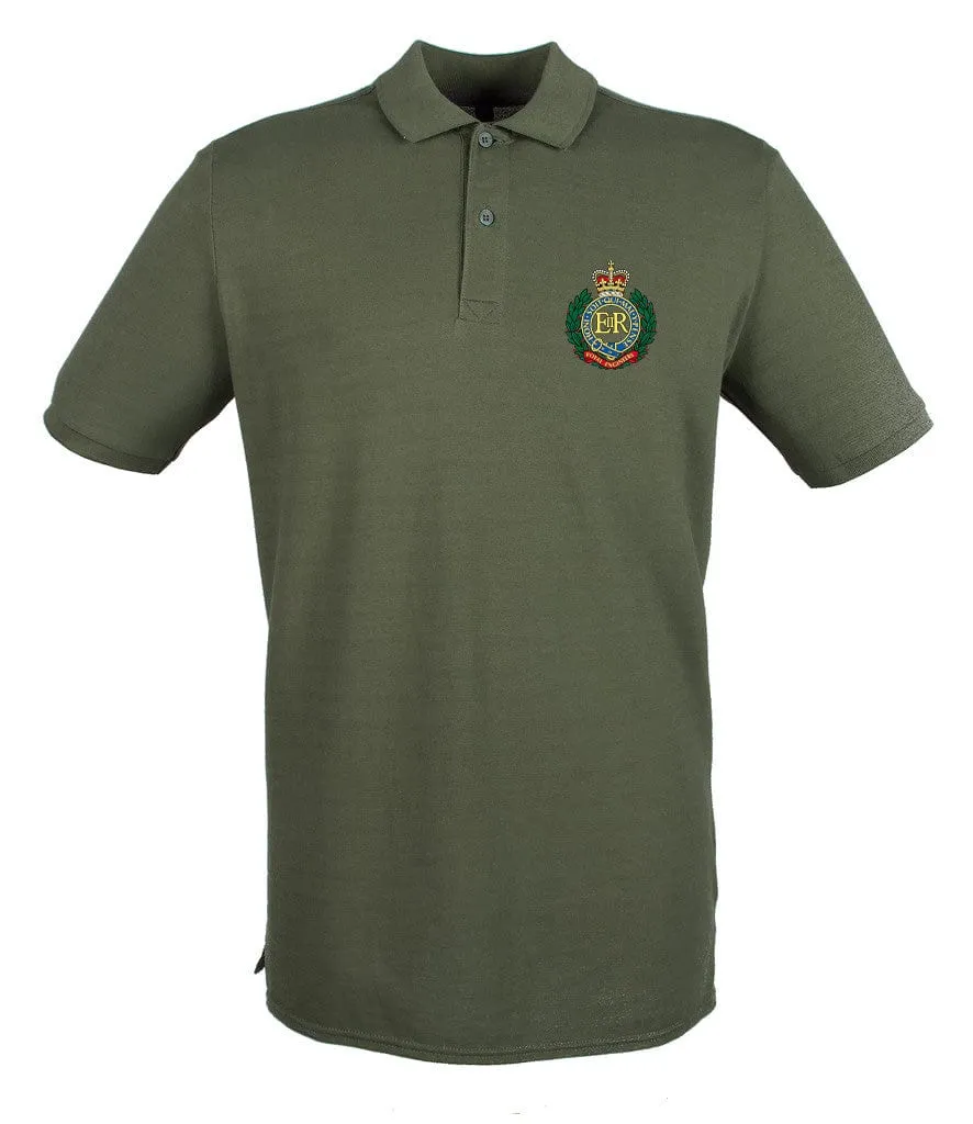 Royal Engineers Embroidered Pique Polo Shirt