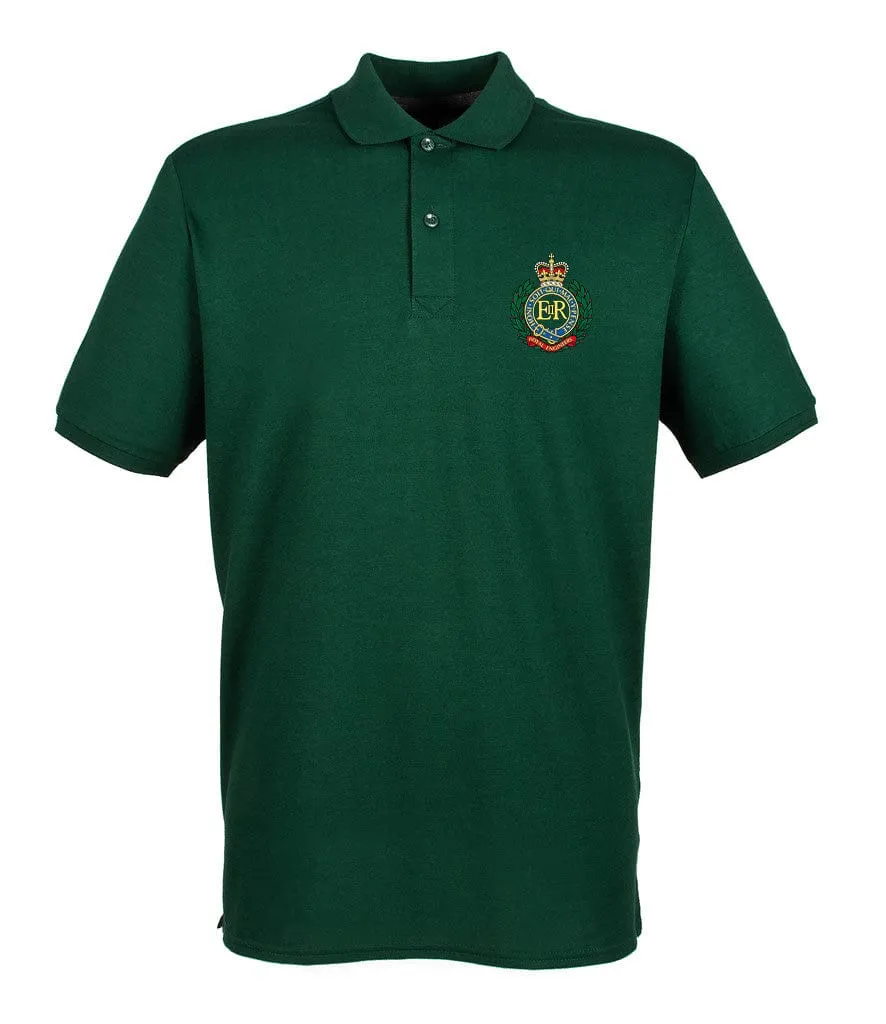 Royal Engineers Embroidered Pique Polo Shirt