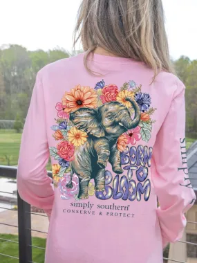 Simply Southern Long Sleeve Elephant Bloom Tracker shirt