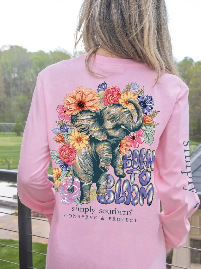 Simply Southern Long Sleeve Elephant Bloom Tracker shirt