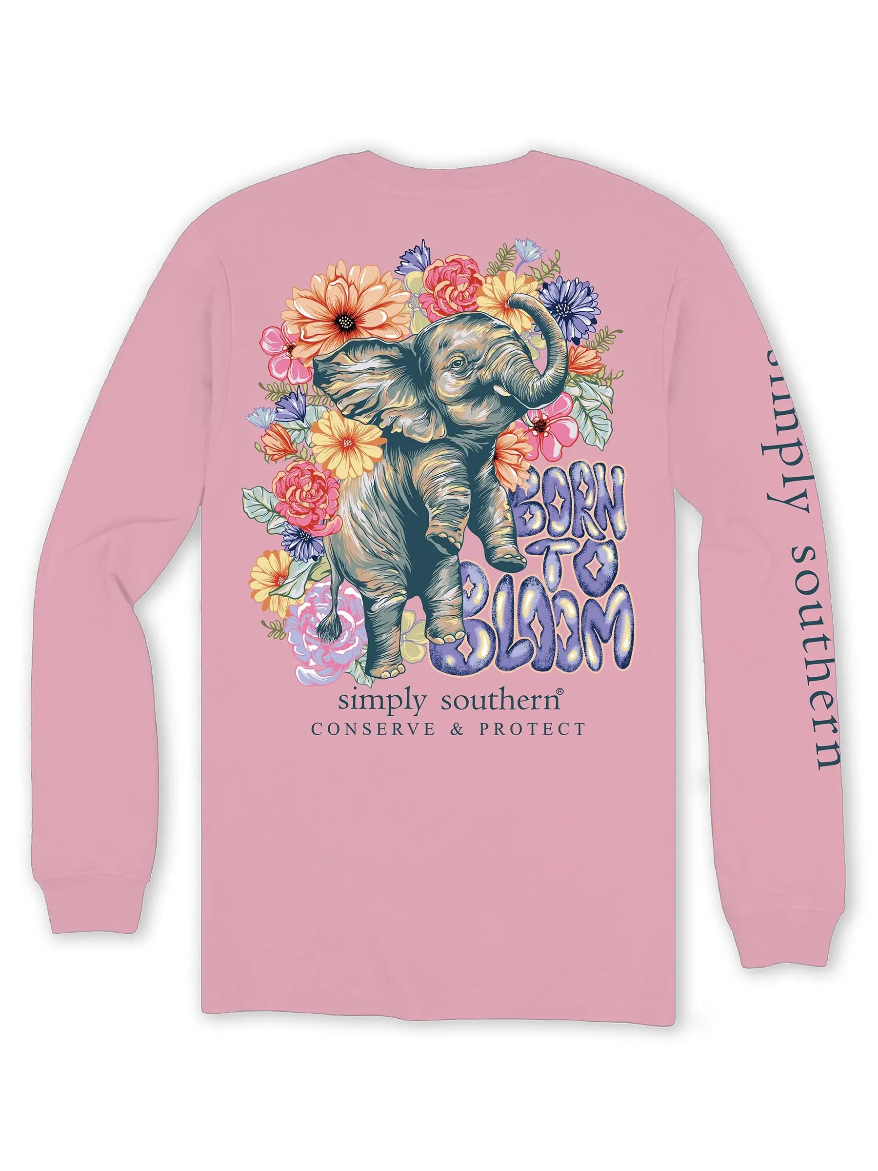 Simply Southern Long Sleeve Elephant Bloom Tracker shirt