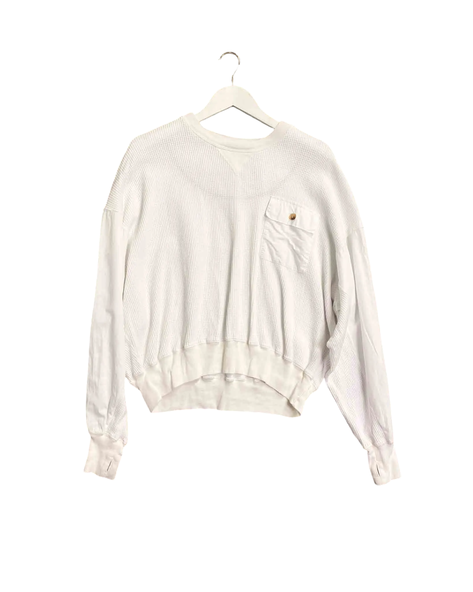 Size S | Bassike Waffle Knit Organic Cotton Sweatshirt