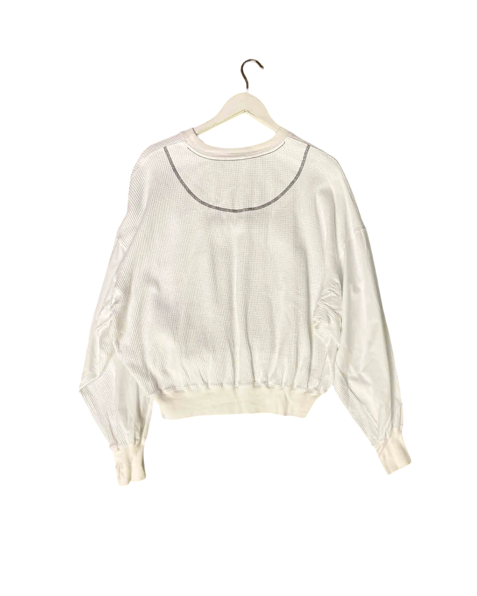 Size S | Bassike Waffle Knit Organic Cotton Sweatshirt