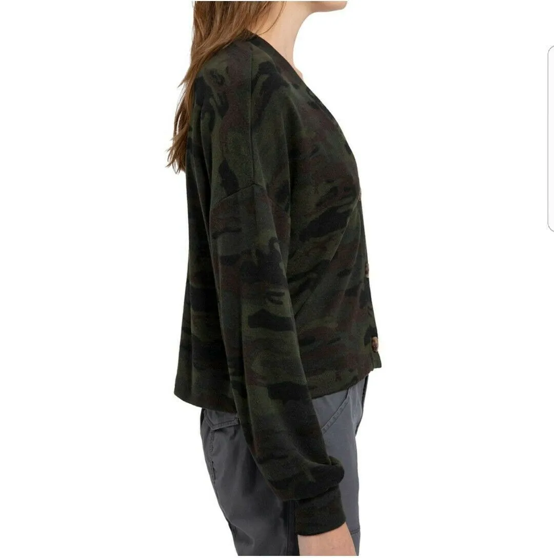 Social Standard by Sanctuary Women's Camo Long Sleeve Daytripper Cardigan