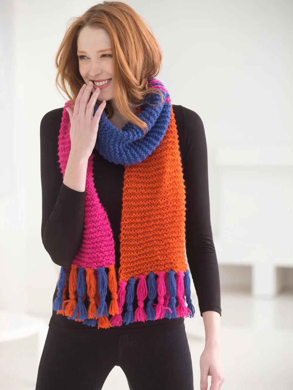 Spicy Striped Scarf (Knit)