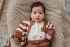 Striped cardigan - Chocolate