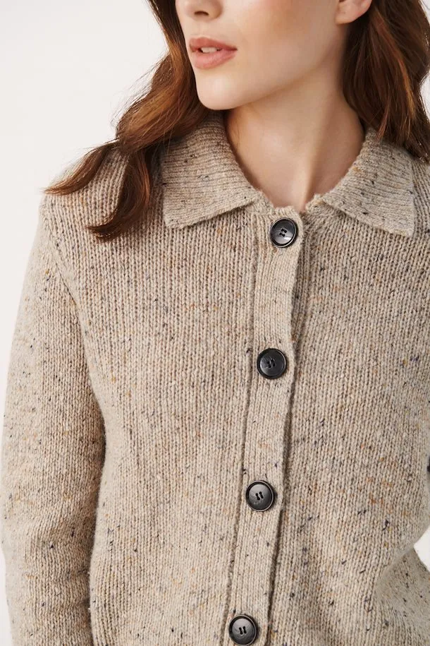 The Renette Button Cardigan by Part Two - Natural