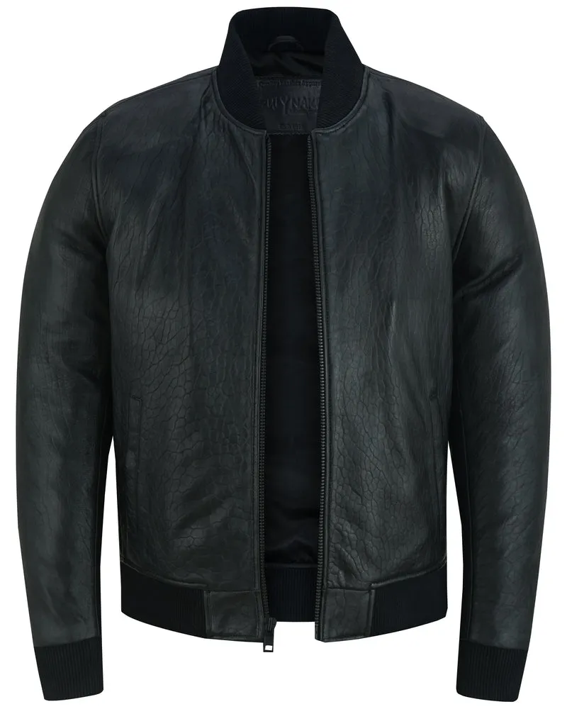 The Stalwart - Men's Fashion Leather Bomber Jacket